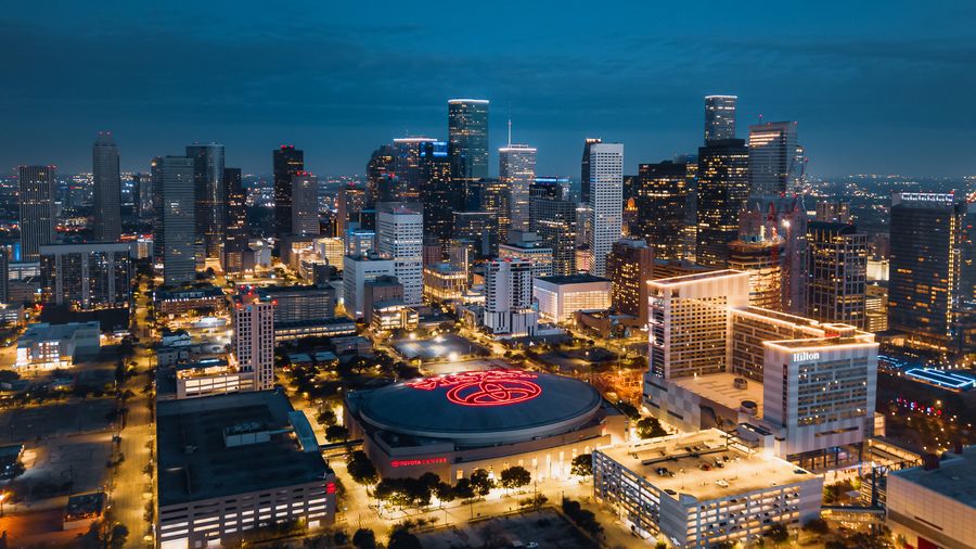 Houston, downtown at night