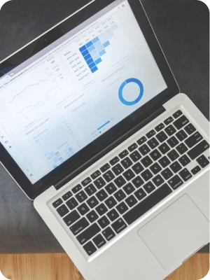 Conversion analytics on a laptop