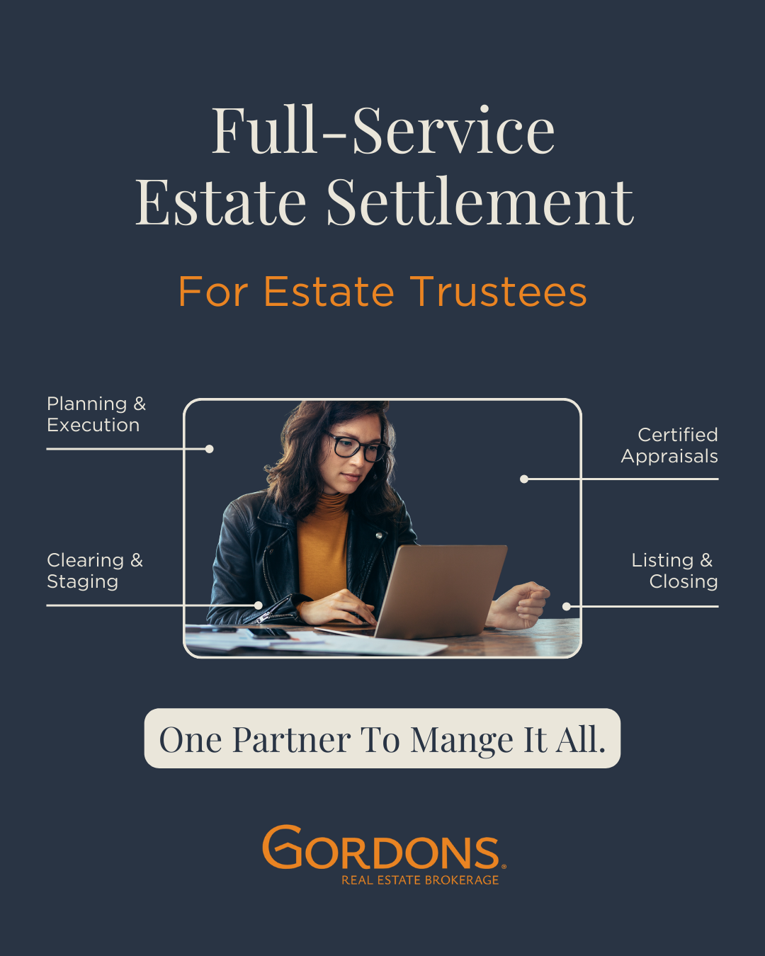 Gordons ad: Full-service estate settlement for estate trustees